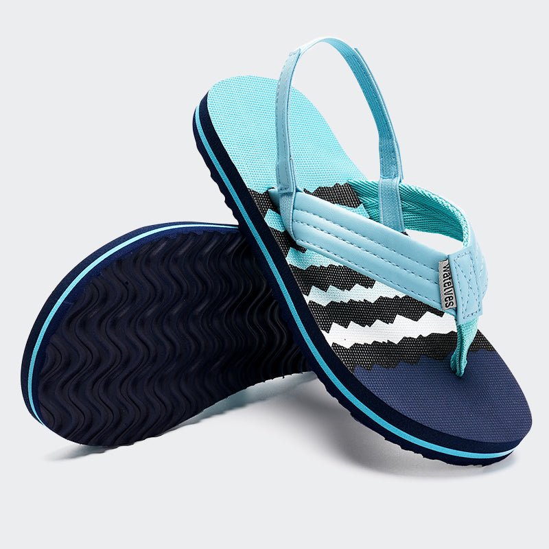 KIDS Flip Flops LZ007- Gradient blue - Watelves.com