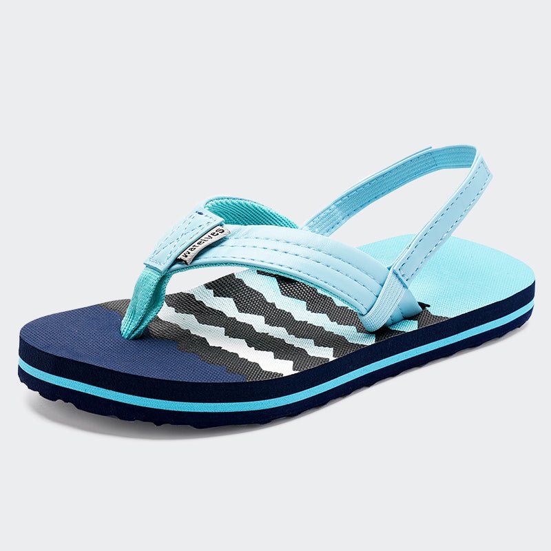 KIDS Flip Flops LZ007- Gradient blue - Watelves.com