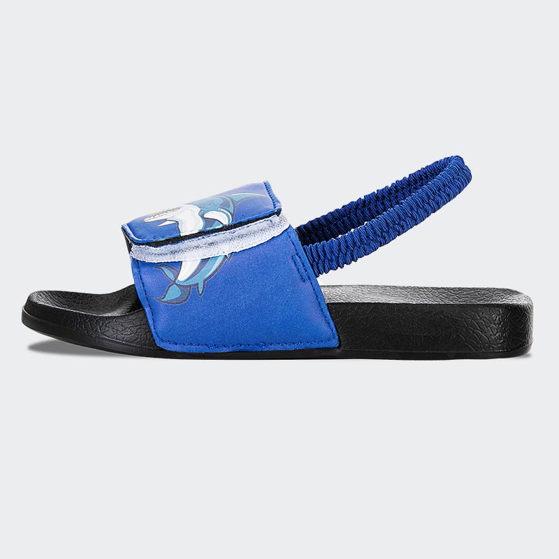 Kids Slide Sandals JB-Black blue shark - Watelves.com