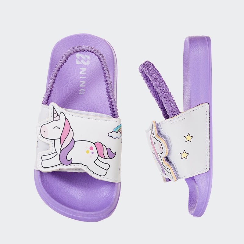 Kids Slide Sandals JB003-Purple - Watelves.com