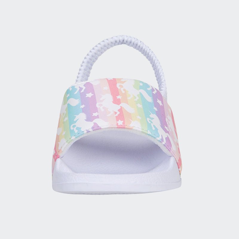 Kids Slide Sandals JB006-White - Watelves.com