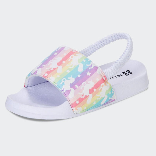 Kids Slide Sandals JB006-White - Watelves.com