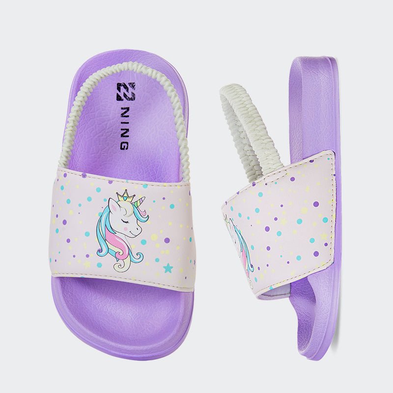 Kids Slide Sandals JB007-Purple - Watelves.com