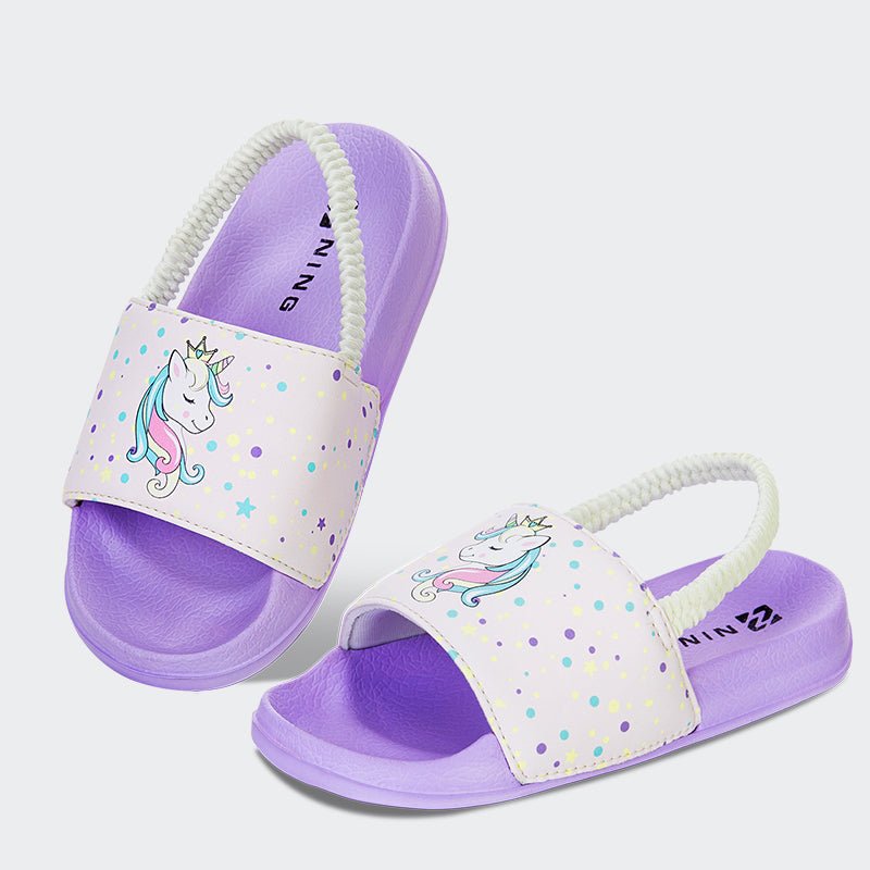 Kids Slide Sandals JB007-Purple - Watelves.com