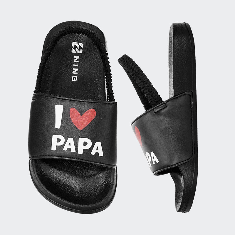 Kids Slide Sandals JB015-Black - Watelves.com