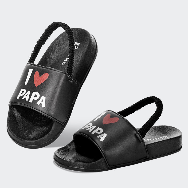 Kids Slide Sandals JB015-Black - Watelves.com