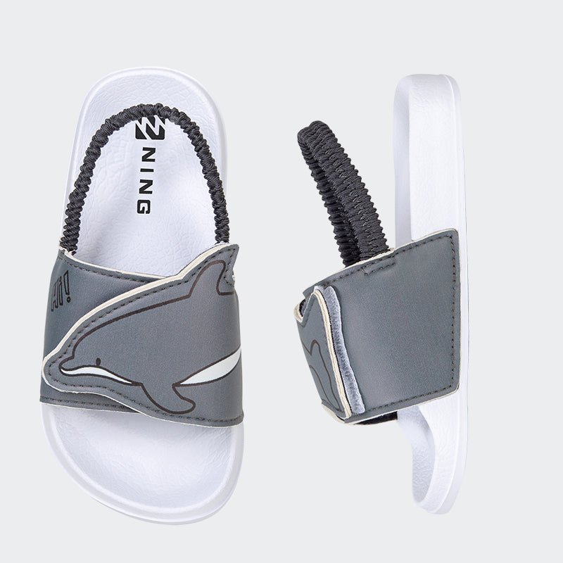 Kids Slide Sandals JB016-Grey shark - Watelves.com
