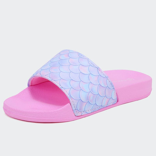 KIDS SLIDE SANDALS JB505-Fish scales - Watelves.com