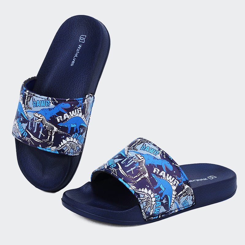 KIDS SLIDE SANDALS JB510-Dinosaur - Watelves.com