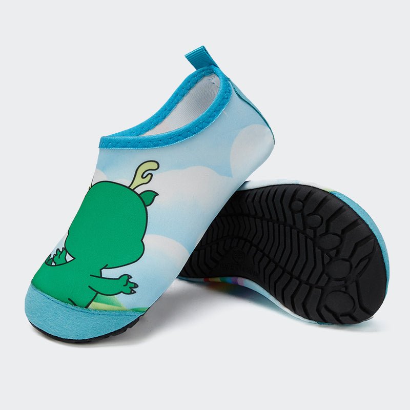 Kids Water Socks CX-A/B Green dinosaur - Watelves.com
