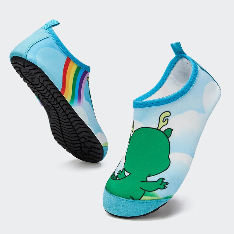 Kids Water Socks CX-A/B Green dinosaur - Watelves.com