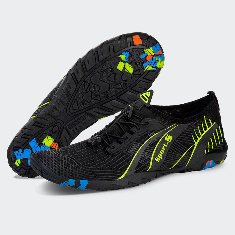 Unisex Water Shoes FBN-934-Black green - Watelves.com