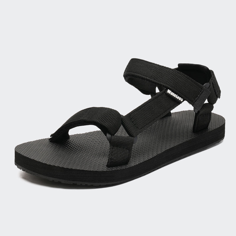 Women Sports Sandals LZ101-Pure black - Watelves.com