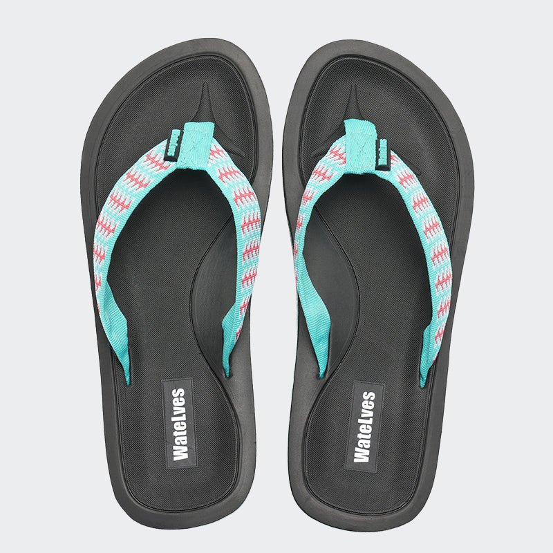 Womens Flip Flops LZ202-Red green - Watelves.com