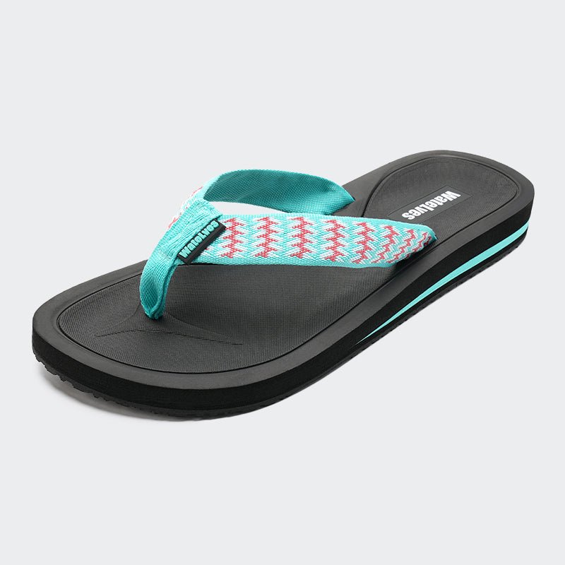 Womens Flip Flops LZ202-Red green - Watelves.com