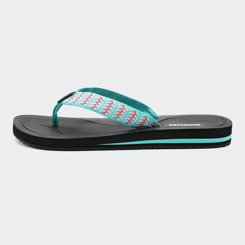 Womens Flip Flops LZ202-Red green - Watelves.com