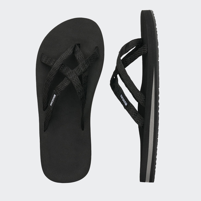 Womens Flip Flops LZ501- Black - Watelves.com