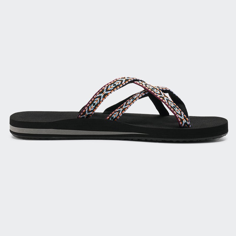 Womens Flip Flops LZ501-Orange blue - Watelves.com