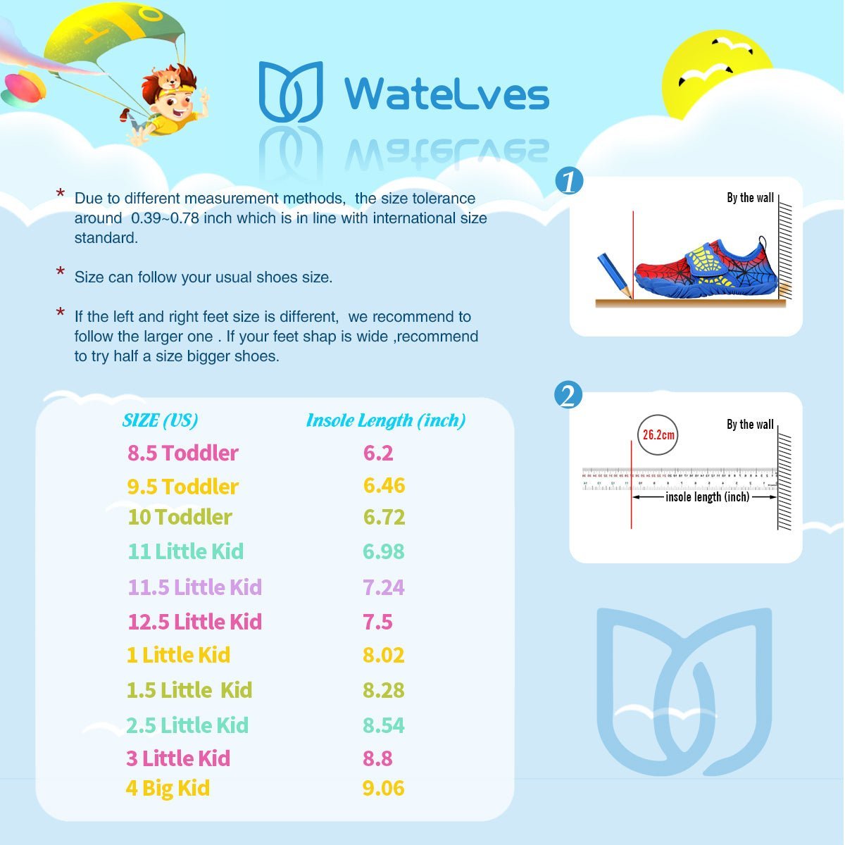 Kids Barefoot shoes ZB001-Sky blue - Watelves.com