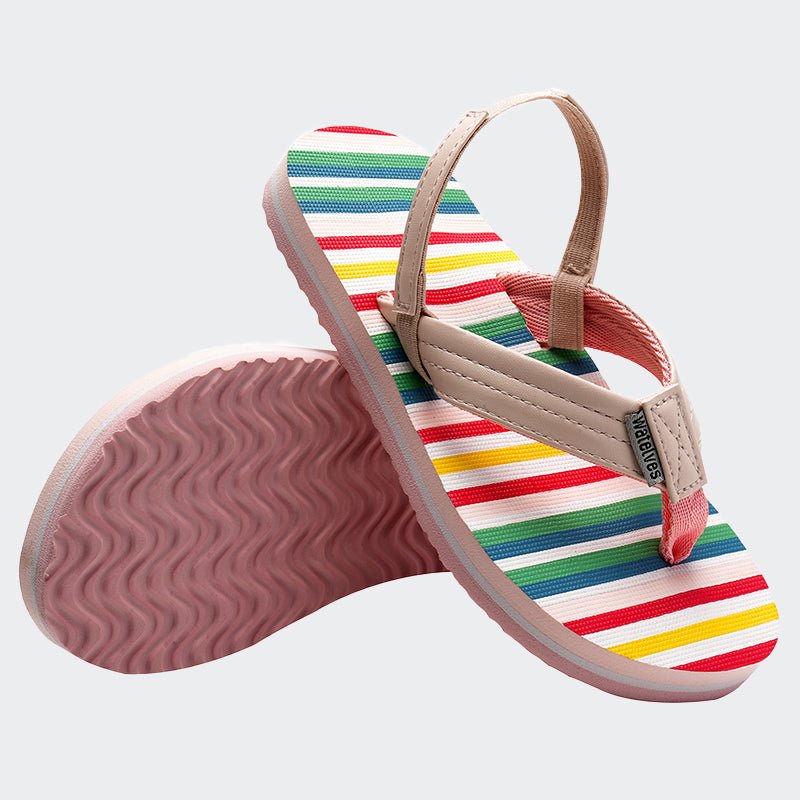 KIDS Flip Flops LZ003-Pink green - Watelves.com