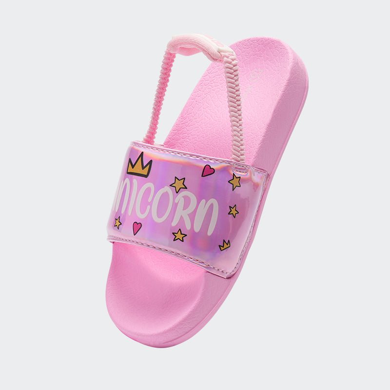Kids Sandals with Straps JB044-Pink unicorn - Watelves.com