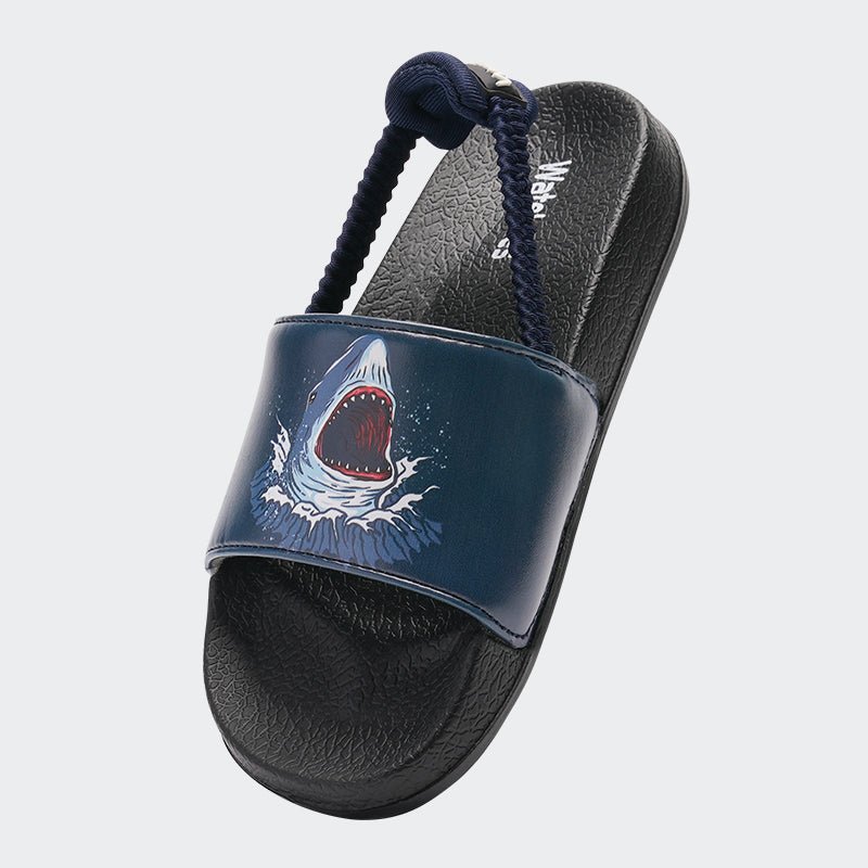 Kids Sandals with Straps JB046-Shark Navy - Watelves.com