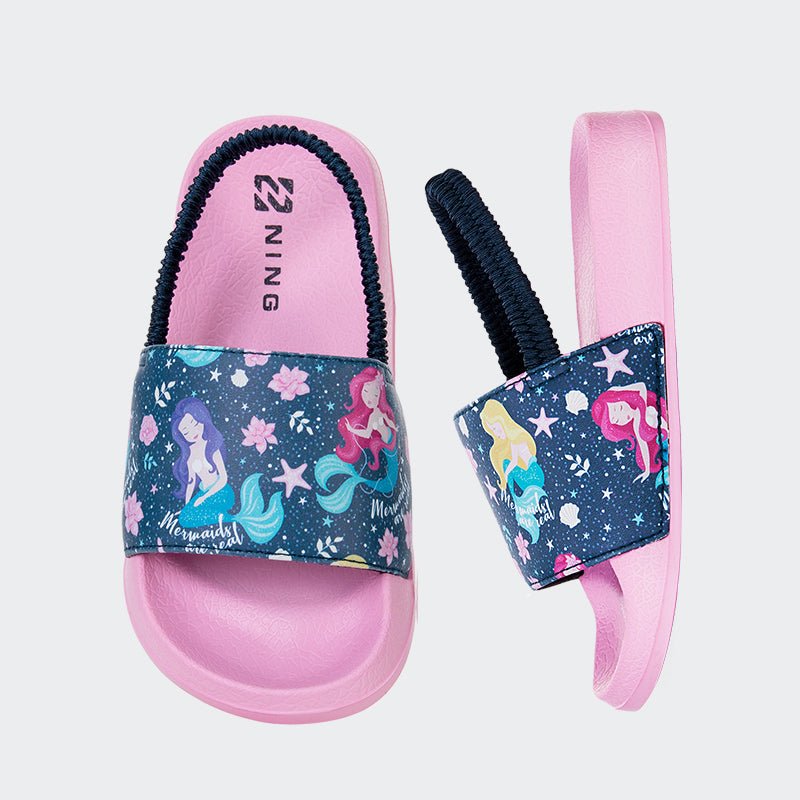 Kids Slide Sandals JB-Pink mermaid - Watelves.com