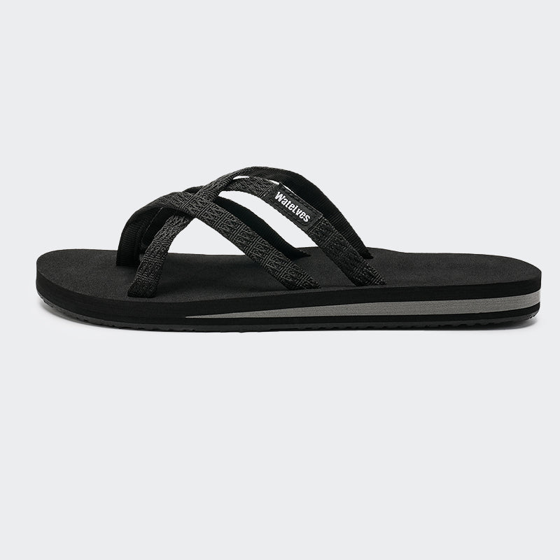 Womens Flip Flops LZ501- Black - Watelves.com